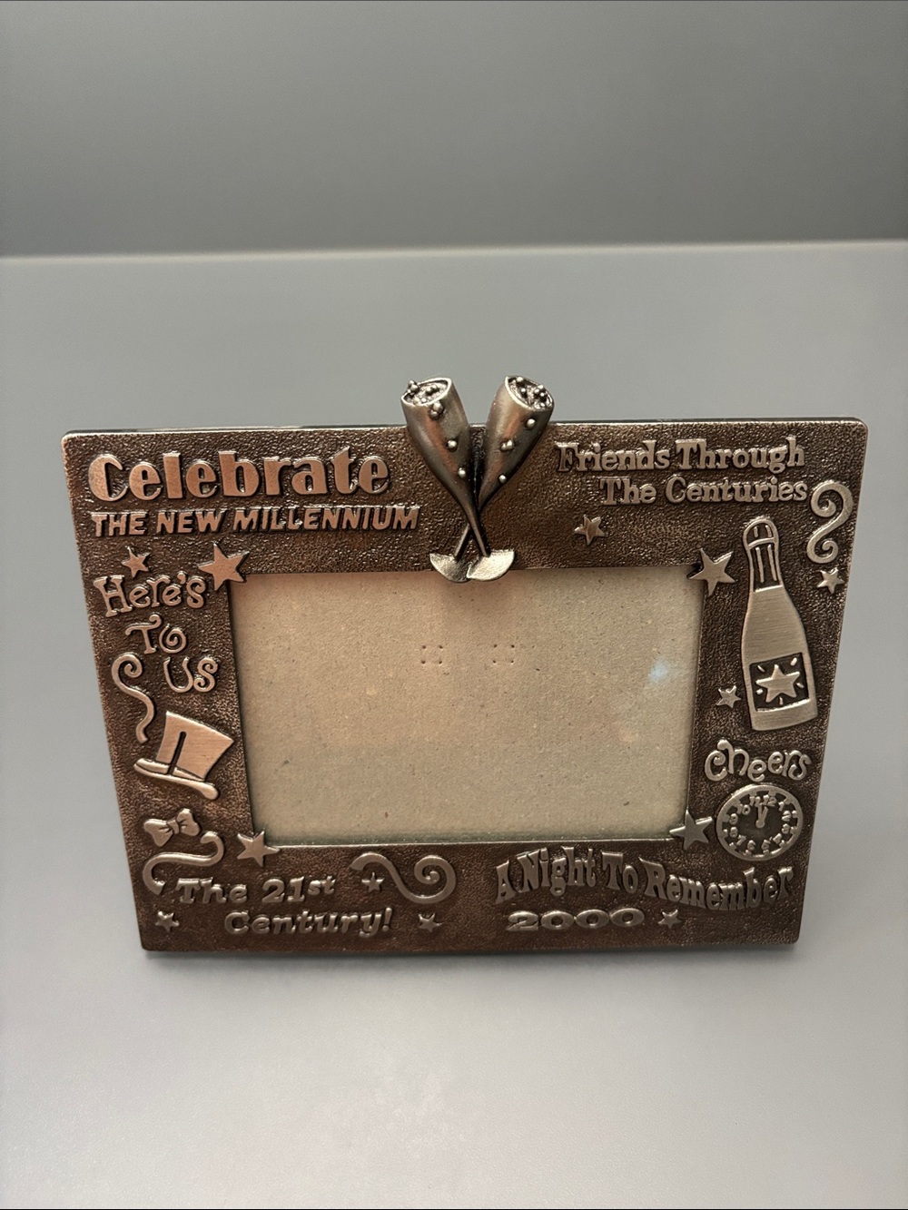 Y2K 2000 Vtg Photo Frame 3.5" x 5" Millennium Frame New Years 21st Century